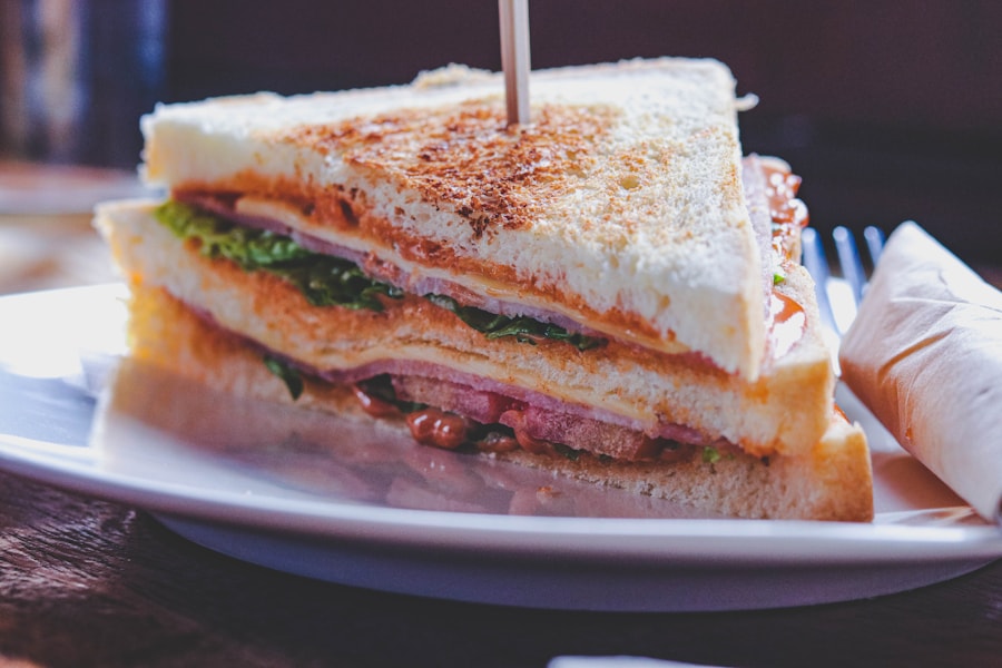 Grilled club sandwich